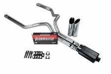 Ford F150 21-25 3 Dual Truck Exhaust Kits Flowmaster 40 Series Slash Tip