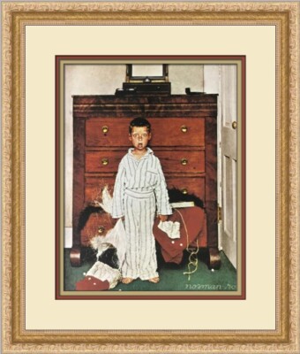 Norman Rockwell Truth About Santa Custom Framed Print