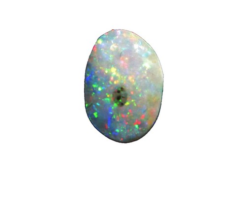 Pendentif Solitaire Opale Mystique Ronde Multicolore - Argent Allemand 925 - Fait Main