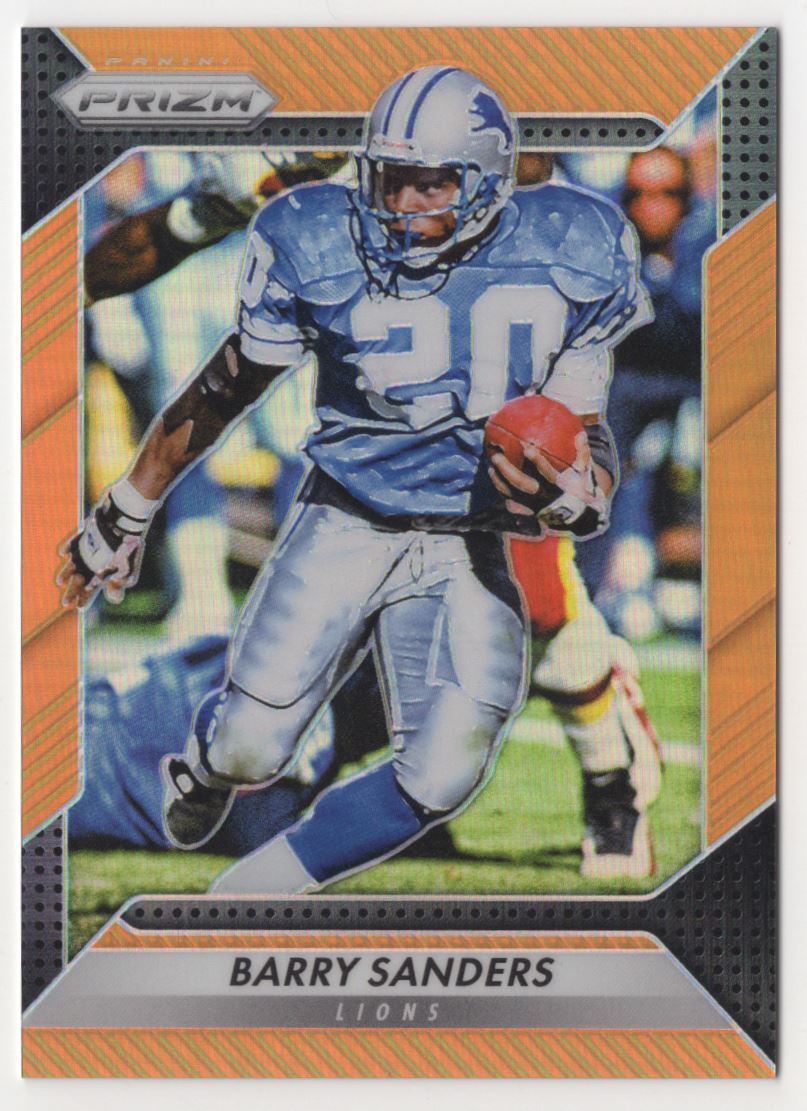 2016 Panini Prizm Orange Barry Sanders /299 Detroit Lions #165