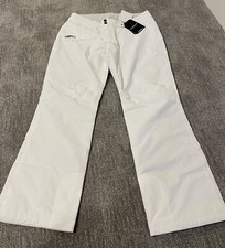 Obermeyer Malta Pant, Size 12, White, Women's Insulated Ski Pants NWT 