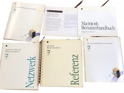 Apple Macintosh System 7 Referenzhandbuch Referenz Netzwerk Vintage Konvolut