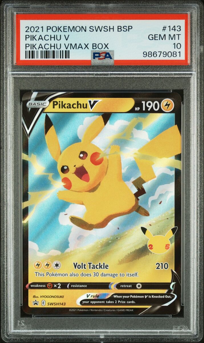 2021 POKEMON SWSH BLACK STAR PROMO PIKACHU VMAX BOX #143 2021 POKEMON SWSH BLACK STAR PROMO PIKACHU VMAX BOX #143