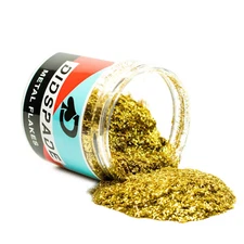 2oz Classic Gold Shredz Metal Flake Gold 0.004 x 0.035 Solvent resistant glitter