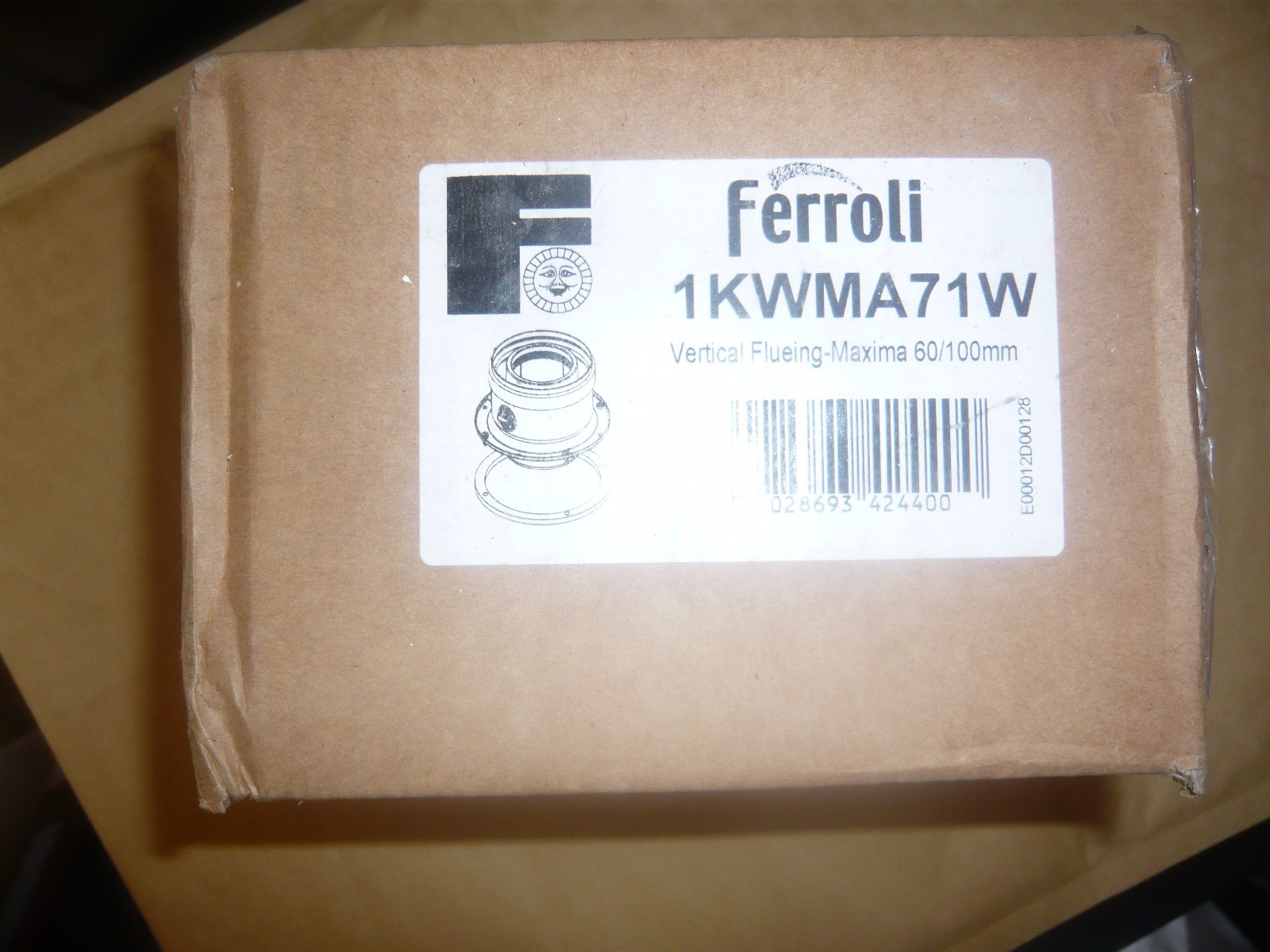 Ferroli  60/100mm Vertical Flueing-Maxima 1KWMA71W New