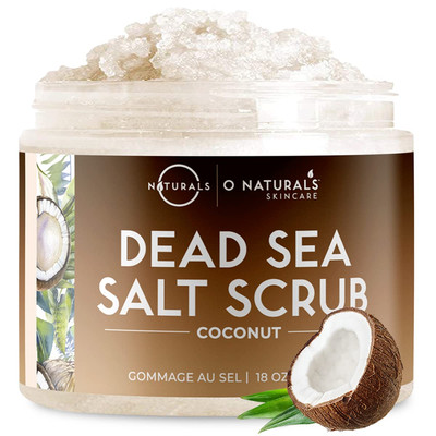 Coconut Vanilla Salt Body Scrub - 500g for Smooth Skin & Ingrown Hair Relief