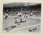 ROGER HUNT JACK CHARLTON MARTIN PETERS SIGNED PHOTO ENGLAND 1966 WORLD CUP FINAL