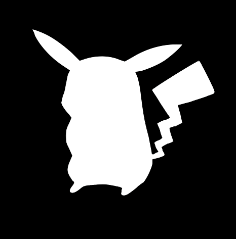 Pokemon Pikachu Silhouette Logo Bumper Car Sticker Vinyl Decal - Picture 2 of 6
