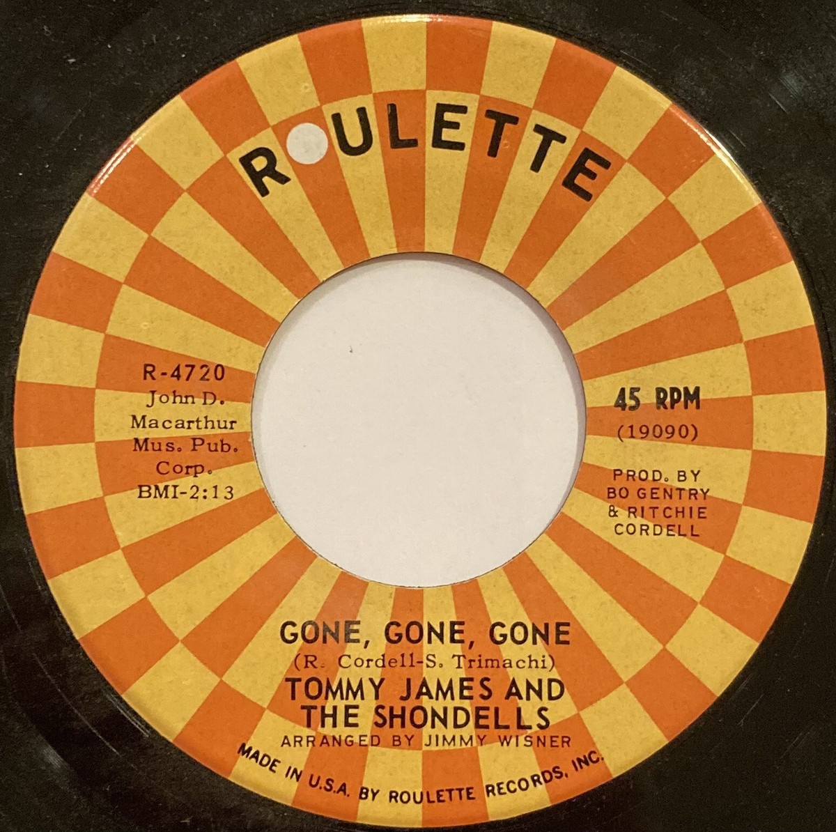 Tommy James And The Shondells – I Think We're Alone Now – Roulette