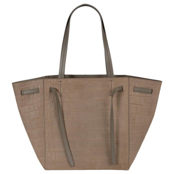 71631 authentische Celine beige Kroko-Nubuk 2016 Cabas Phantom kleine Beuteltasche Tasche