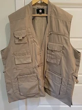 ROTHCO Concealed Carry Vest 2XL Tactical Khaki Multi-Pocket Cargo Vest EXCELLENT