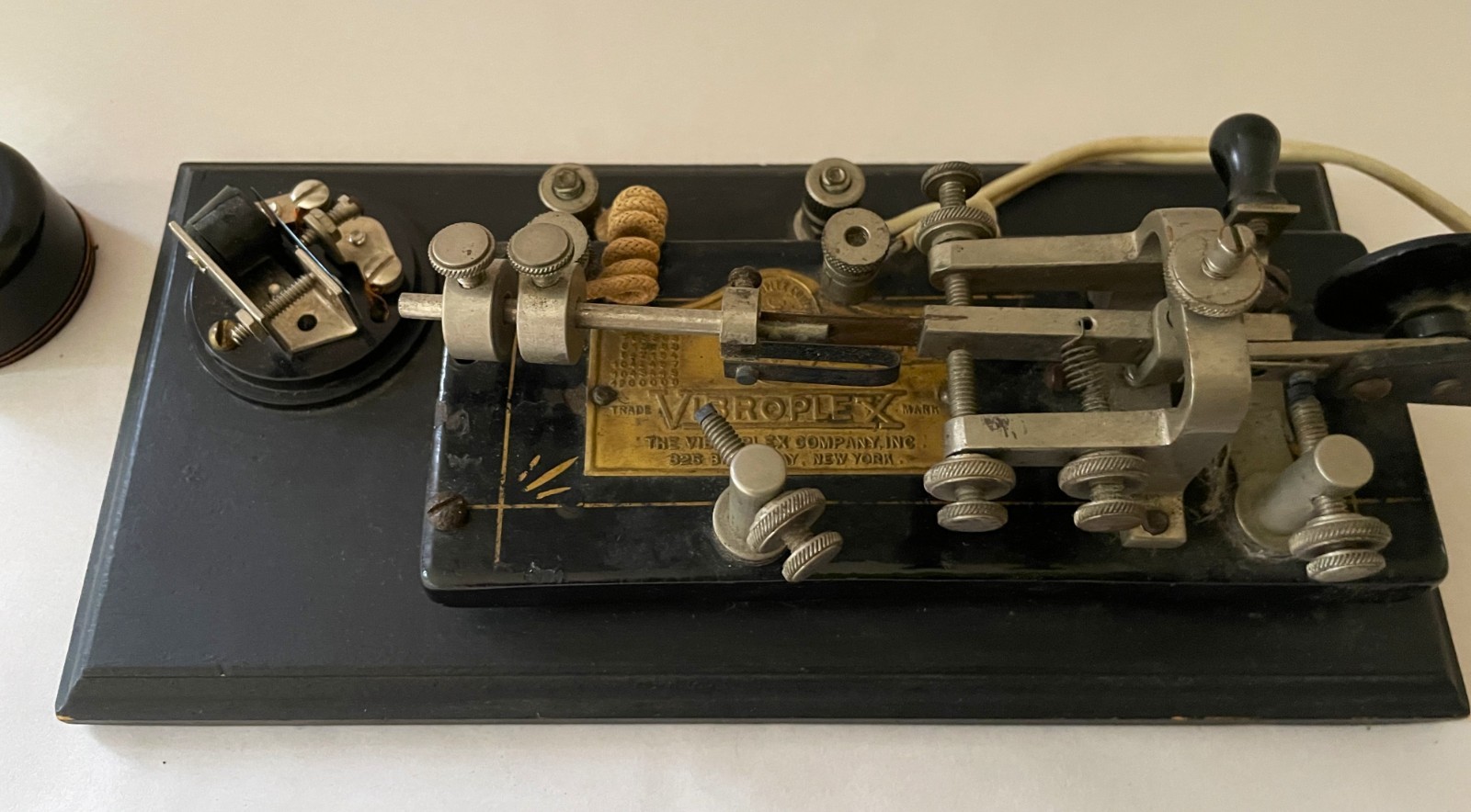 Vibroplex Telegraph Key Bug - SN 88567 – Blue Racer Model 4 - 1921-23 – Vintage