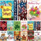 Seasonal Garden Flags Set of 12 Double Sided12X18 Inch Yard Flags Garden Flags
