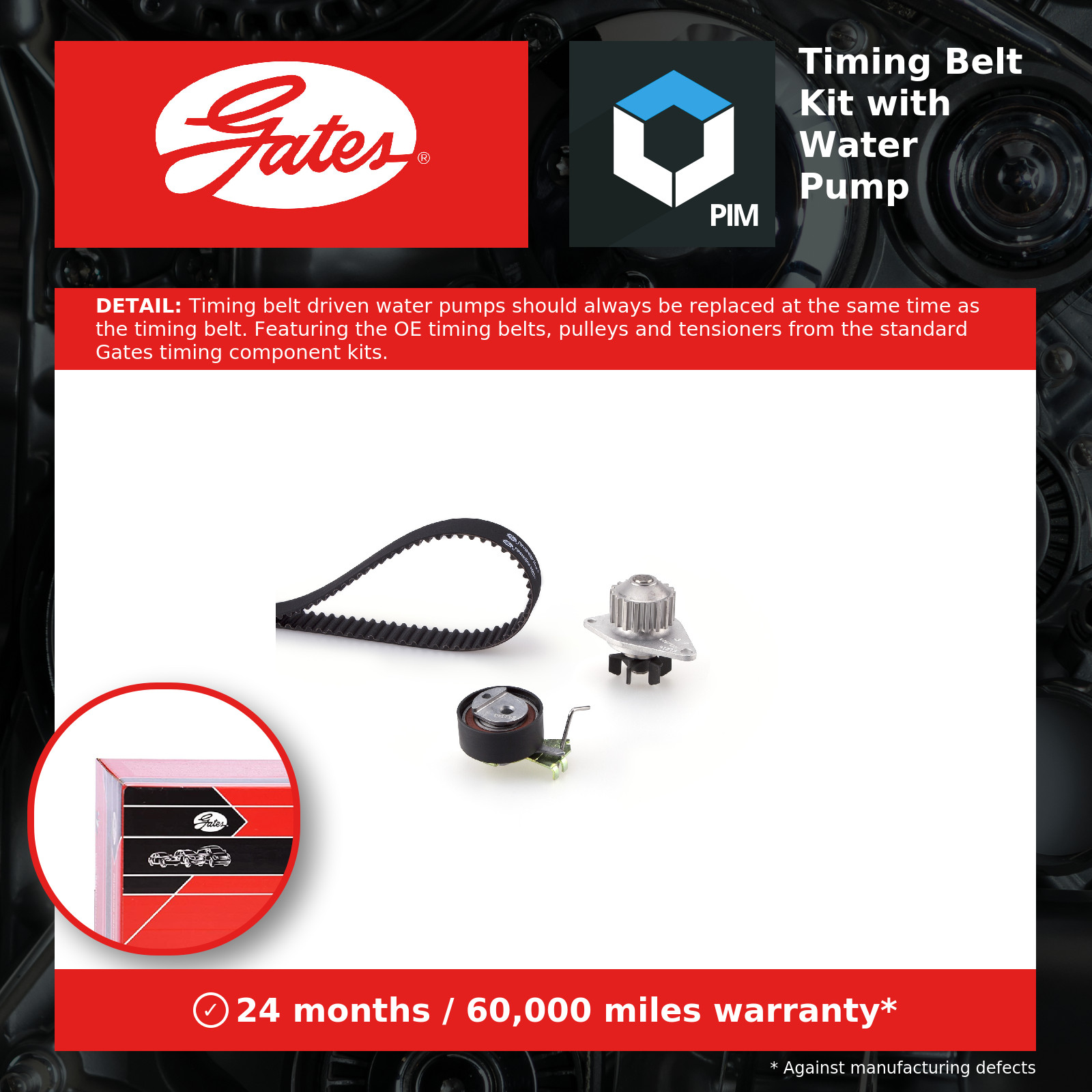 Fits GATES-ZESTAWY KP15575XS TIMING BELT KIT +PUMP - Image 2