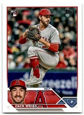 2023 Topps Update Zack Weiss Rookie Los Angeles Angels #US196