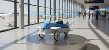   ULTRA-RARE KLM Royal Dutch Airlines "Bluey" Ride-On Aircraft Collector  s Piece