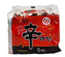 Nongshim Shin Ramyun Noodle Soup 120g x 5 Packs Korean Spicy Instant Ramen