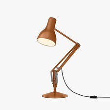 Desk Lamp Rust Orange Brown Adjustable Shade Push Switch Anglepoise Type 75