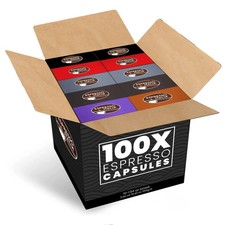 Espresso Italia Variety Pack Capsules for Nespresso 100 Count Coffee Pods