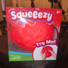 Squeezy Red Tactile Squeeze Toy Stress Ball Non-Toxic, Ages 3