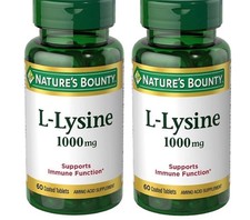 2 Pack of Nature s Bounty L-Lysine 1000 Mg 12...