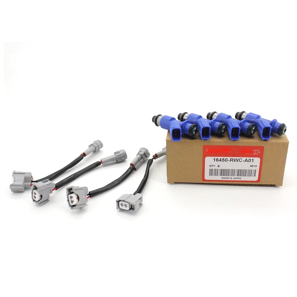NEW OEM 4X 410cc FUEL INJECTORS 16450-RWC-A01 FOR RDX RSX TSX INTEGRA CIVIC Foto 4 de 4