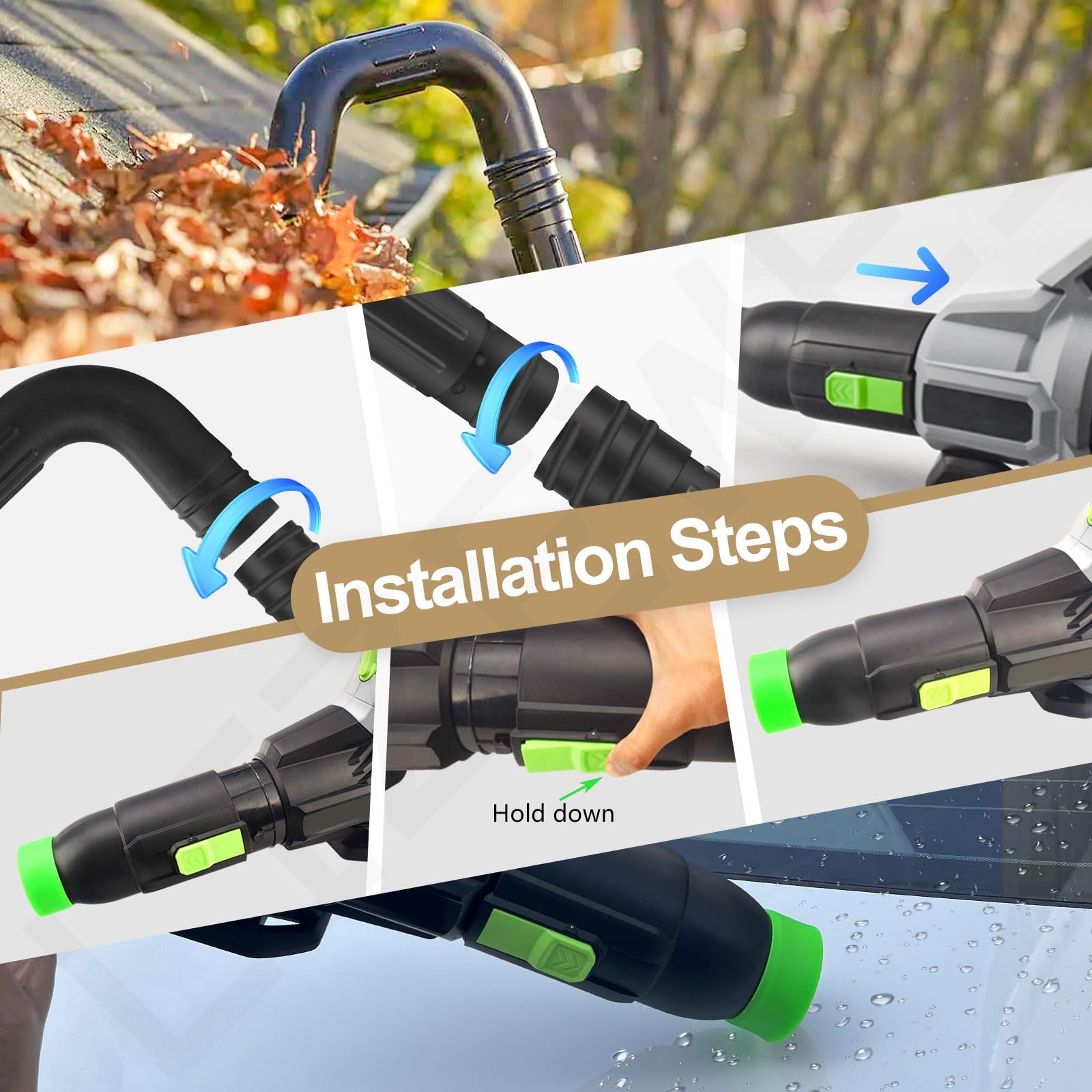 Gutter Cleaning Attachment Kit for EGO Blowers Easily Clears Leaves and Debris