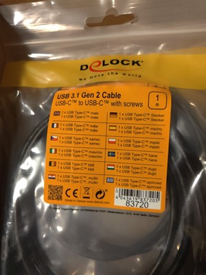 DeLOCK USB 3.1 Gen 2 Kabel, USB-C Stecker   USB-C Stecker, schwarz