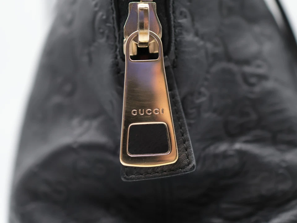 GUCCI Hand Bag Guccissima Leather Black Authentic - Image 4 of 4