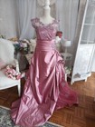 Ballkleid Shootingkleid Gr 38 rosa mehrlagig Tüll Perlen bestickt