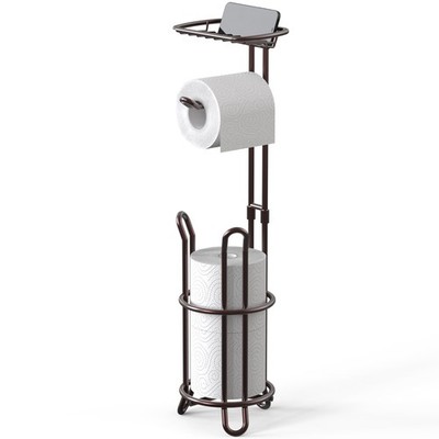 Simple Houseware Bathroom Toilet Tissue Roll Wired Shelf - 23.5''H, Bronze 