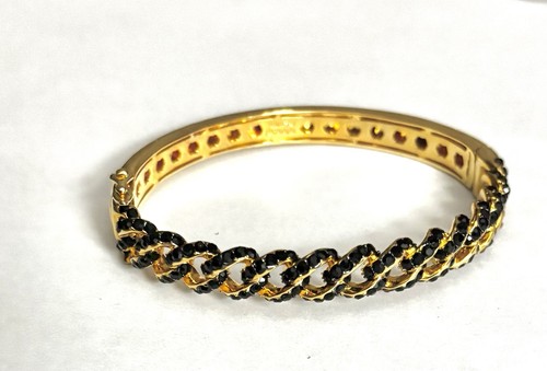 Gold Color Bracelet with Little Black Sprinkles on the Braid