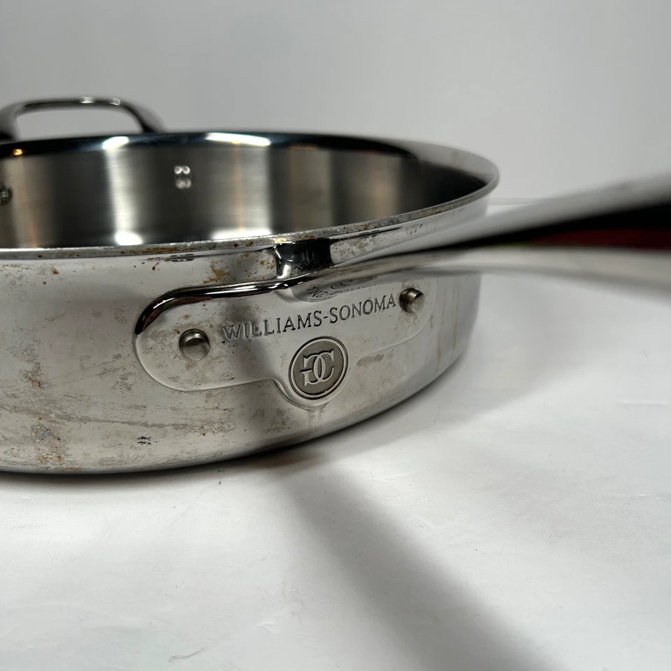 Sartén de acero inoxidable Williams Sonoma Hestan tapa de sartén con revestimiento térmico 4,5 cuartos de galón ITALIA Foto 4 de 4