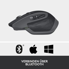 Logitech MX Master 2S wireless mouse Bluetooth Edition, multistrato, scorrimento veloce, ergonomico, ricaricabile, collega fino a 3 computer Mac/PC, Grafite - 4
