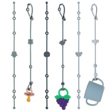 6-Pack Baby Toy Straps, Silicone High Chair Stroller Straps, Toddler Bottle