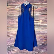 NWT Lulus Navy Blue Open Back Dress Women’s Size X-Small Party Prom Career