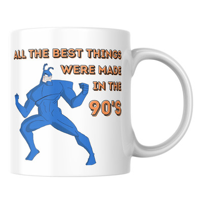Die Zecke 90er Tasse, Geschenk zum 30. Geburtstag, Nostalgie Kinder Cartoons, Retro Tasse