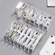 Transparent Cable Storage Box Organizer