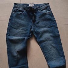 Terranova Jeans uomo denim blu taglia 50 W34 L34 dritto zip+bottone 5 tasche