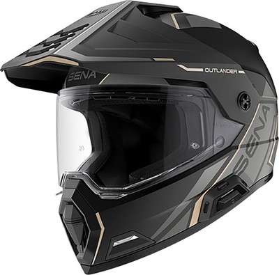 SENA Outlander Dual Sport Motorcycle Helmet Matte Black | eBay