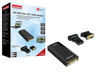 Diamond Multimedia BVU165LT HD USB DVI Adapter NEW