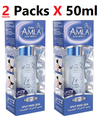 Dabur Amla Hair Serum Snake Oil Split Ends Seal Repair ( 2 Packs X 50ml )