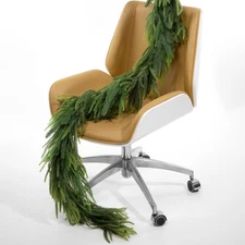 Christmas Norfolk Pine Garland - Soft-Touch Artificial Greenery for Mantle, T...