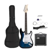 ZENY 39" Full Size Electric Guitar with Amp, Case and Accessories Pack Beginn...