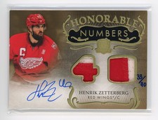2023-24 The Cup Henrik Zetterberg Honorable Numbers Patch Auto /40 HOF