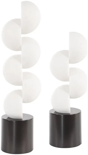 Uttermost 18198 Symmetry 18" Tall Iron and Rice Stone Abstract - Black / Smooth - Picture 4 of 5