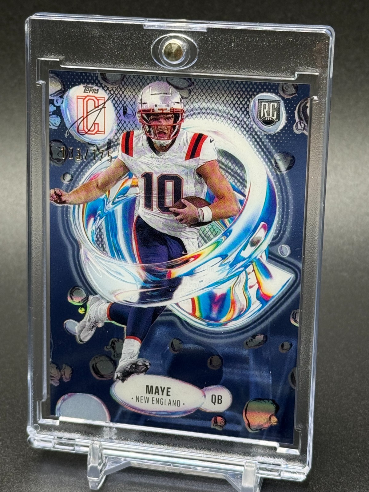 2024 Topps Signature Class Drake Maye Fluidity Indigo /175 #F-3 RC NE Patriots