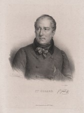 Francois Gerard Pittore Francese Ritratto Litografia 1840