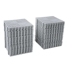 50 Pack Gray Drainage Mat Drainage Floor Tile 12” x 12” Modular Interlocking Mat