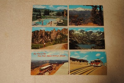 6 Old Postcards Lot Colorado Cathedral Park Arapahoe Cog Train Rainbow Court